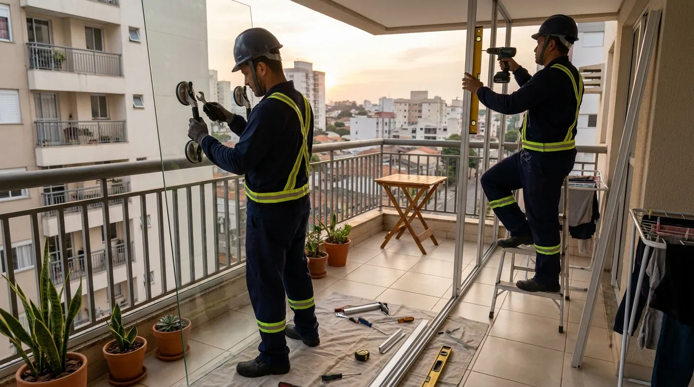 Envidraçamento de Sacada em Indaiatuba‑SP